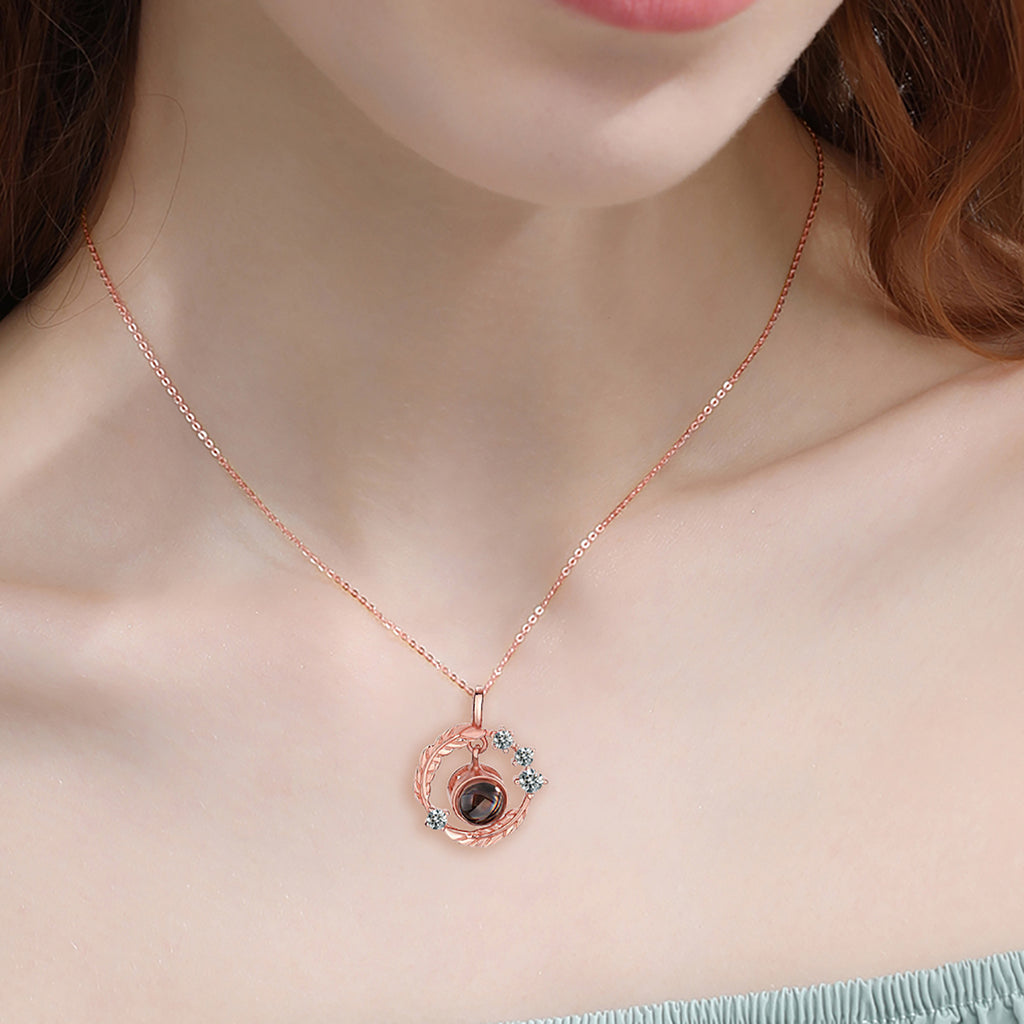 leather projection necklace