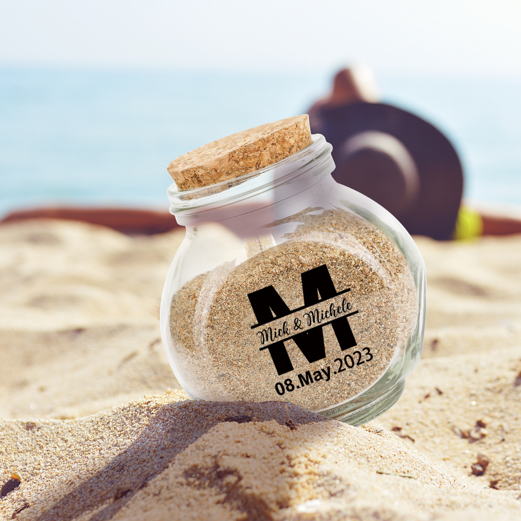 Personalized honeymoon jar