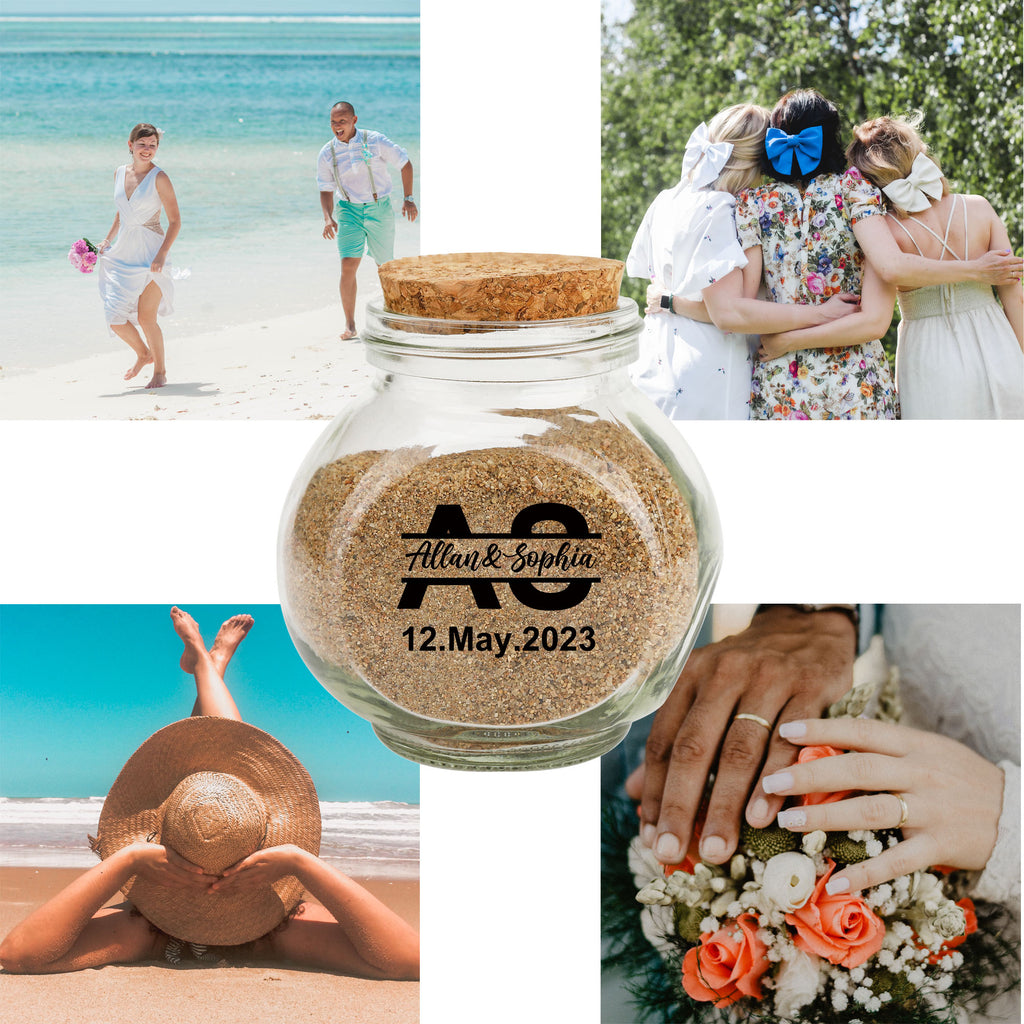 Personalized honeymoon jar