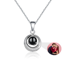 Load image into Gallery viewer, Diamond Double Circle Projection Necklace